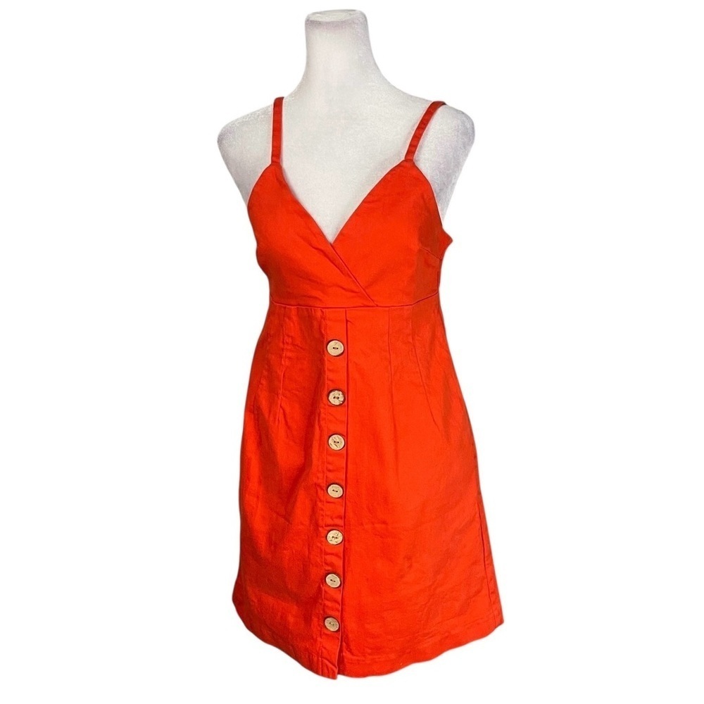 Anthropologie Line & Dot Red Sunbeams Dress Size Small